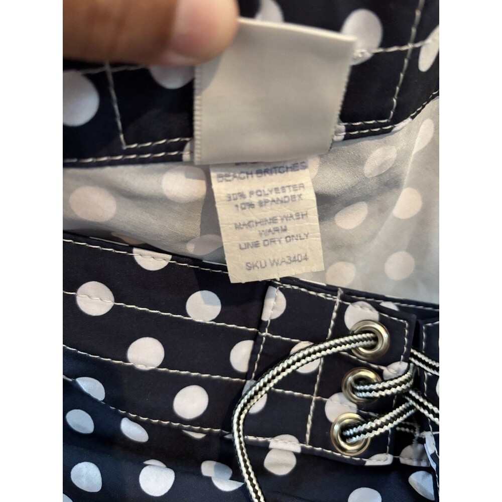Birdwell Beach Britches Navy Blue & White Polka Dot Board Shorts Womens 16 - Picture 6 of 10
